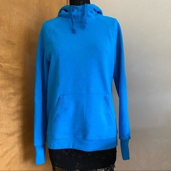 Champion Cerulean Turquoise Blue Cotton Hoodie Sweatshirt Size Large NWOT - Picture 3 of 13